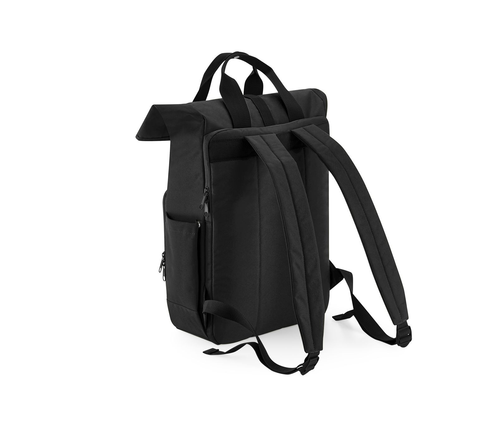 RECYCLED TWIN HANDLE ROLL-TOP LAPTOP BACKPACK - vue 2