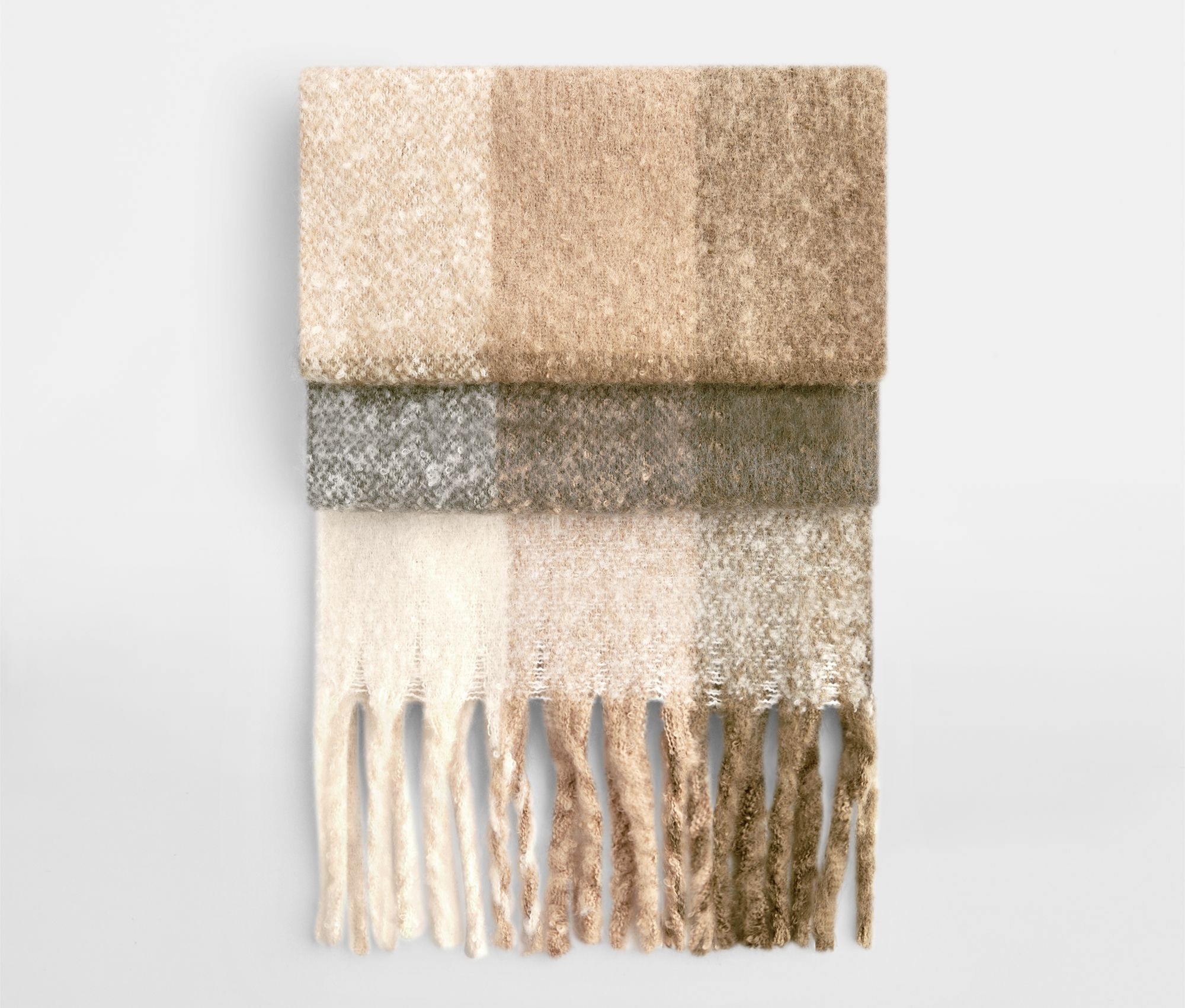 FLUFFY CHECK SCARF - vue 2