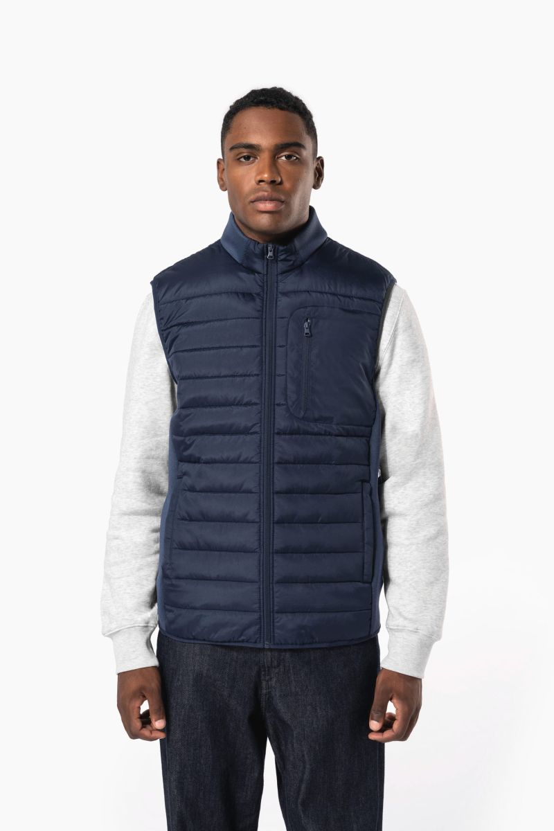 Bodywarmer bi-matière homme