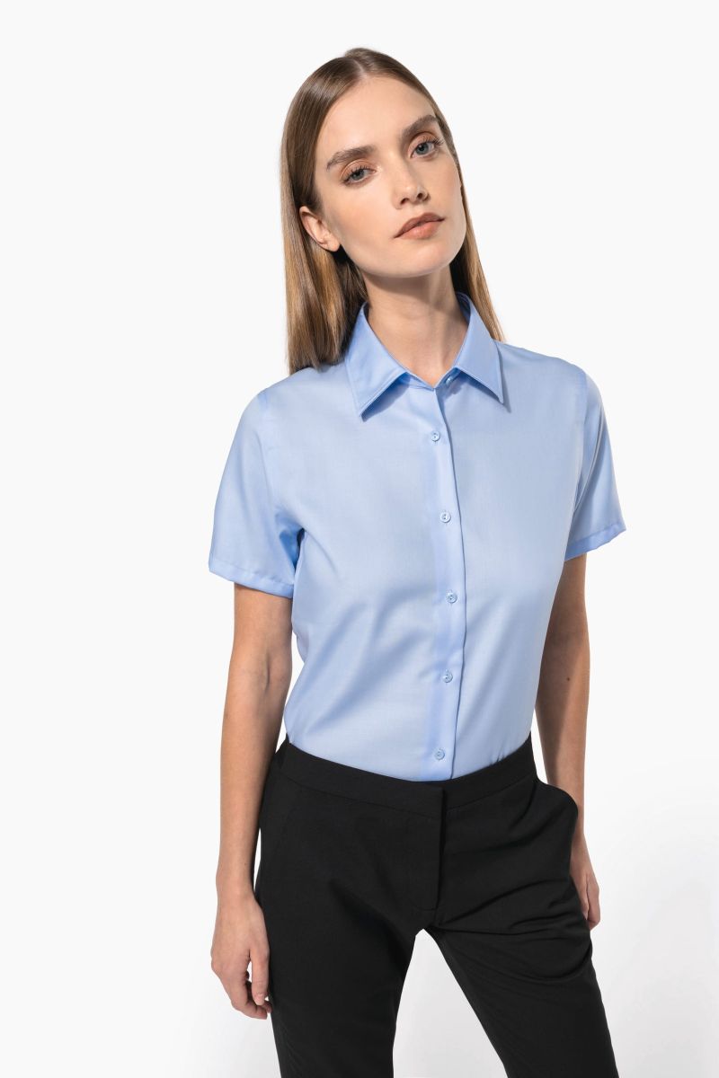 Chemise manches courtes sans repassage femme