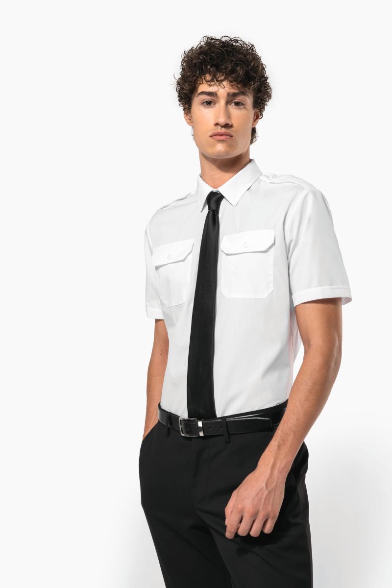 Chemise pilote manches courtes homme