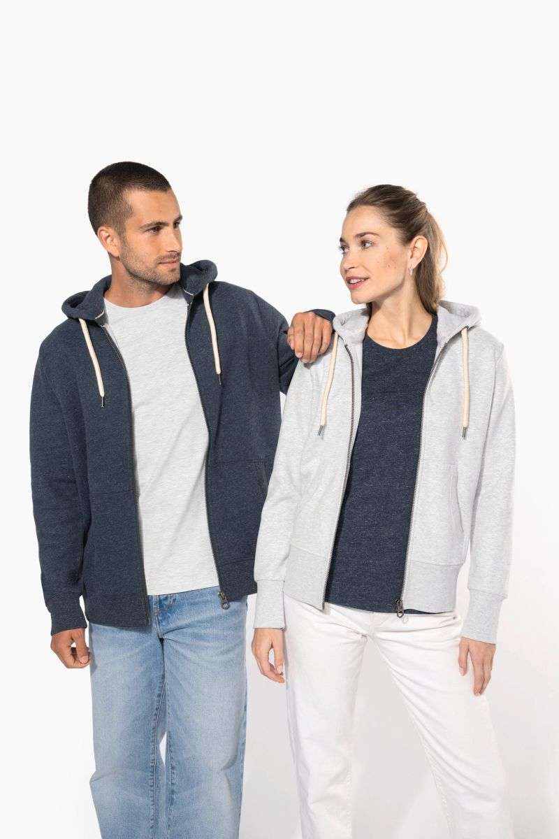 Sweat-shirt vintage zippé à capuche homme