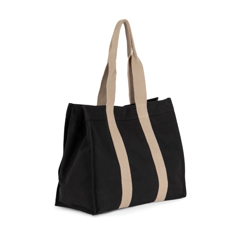 Grand sac shopping à soufflet recyclé