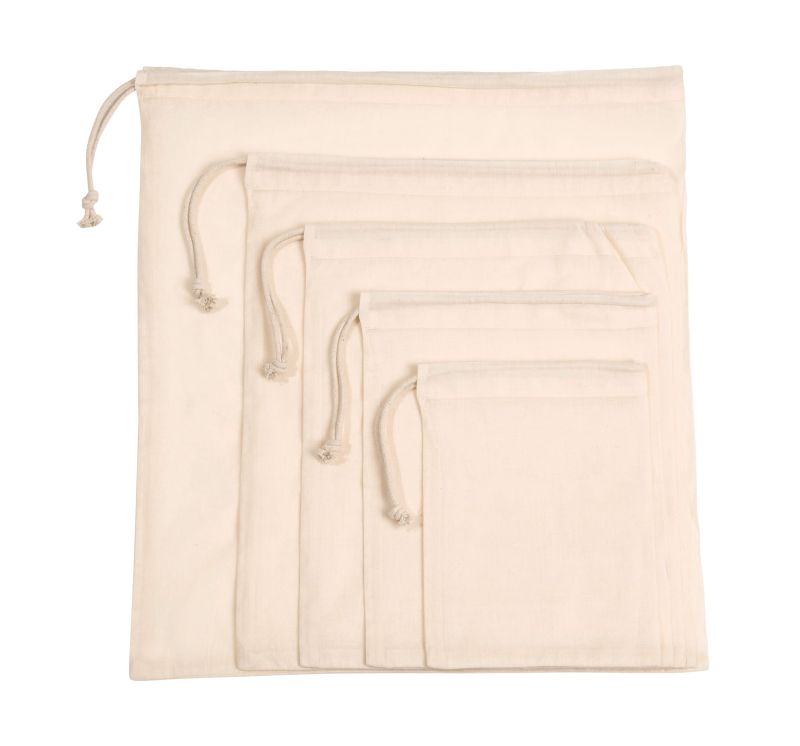 Sac à cordon coulissant en coton biologique