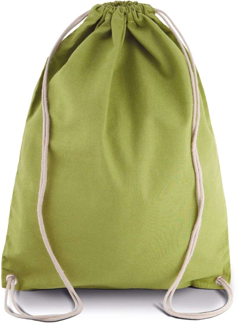 Sac à dos en coton avec cordelettes