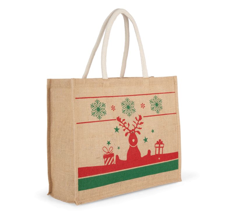 Sac shopping avec motifs de Noël