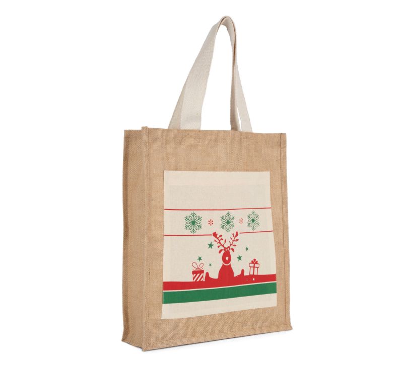 Sac shopping avec motifs de Noël