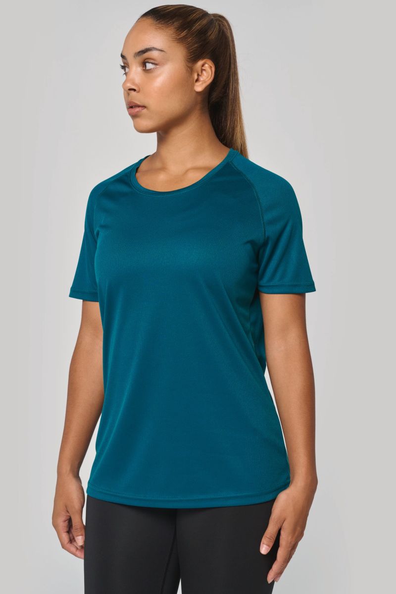 T-shirt de sport à col rond recyclé femme