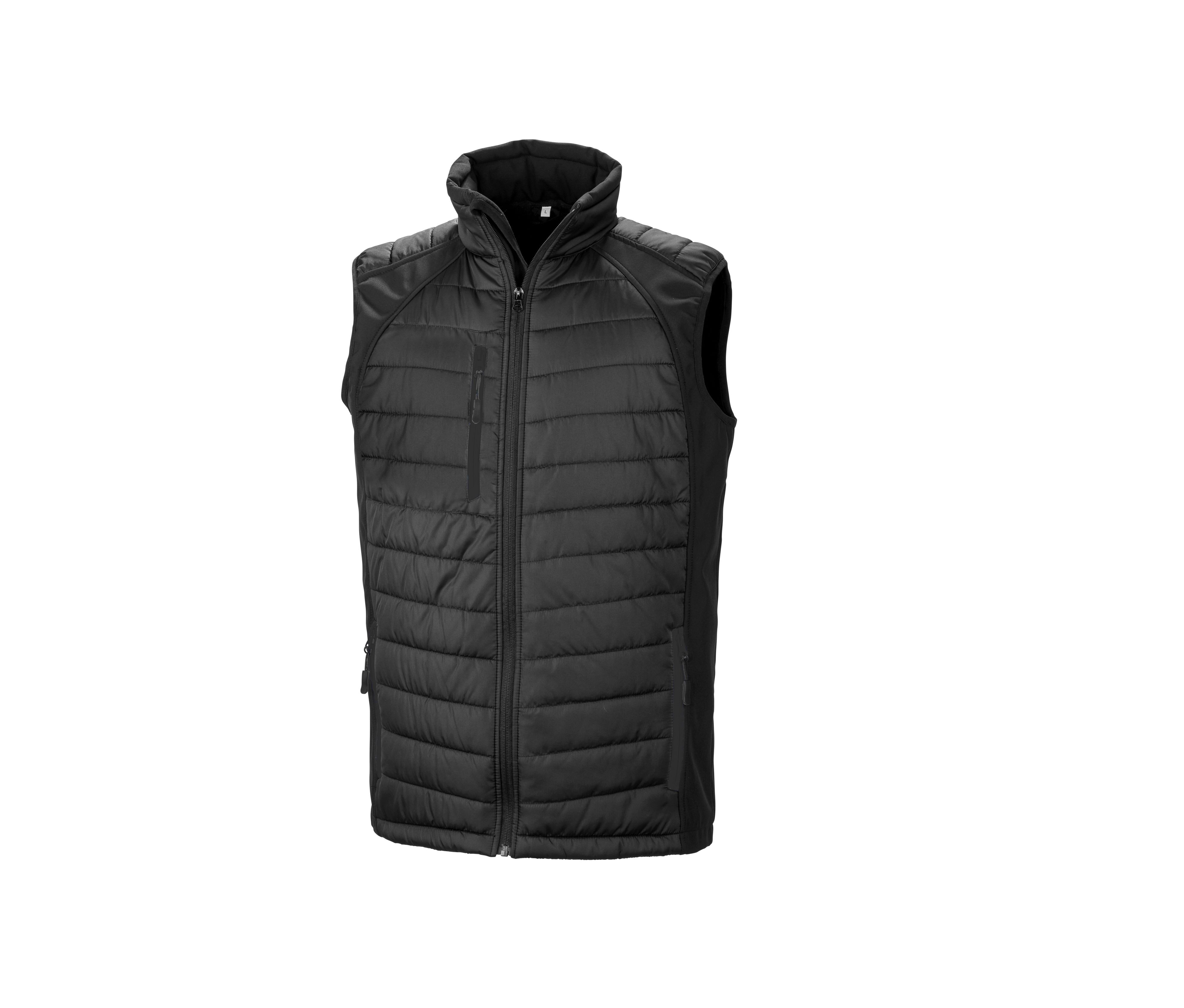 BLACK COMPASS PADDED SOFTSHELL GILET - vue 3