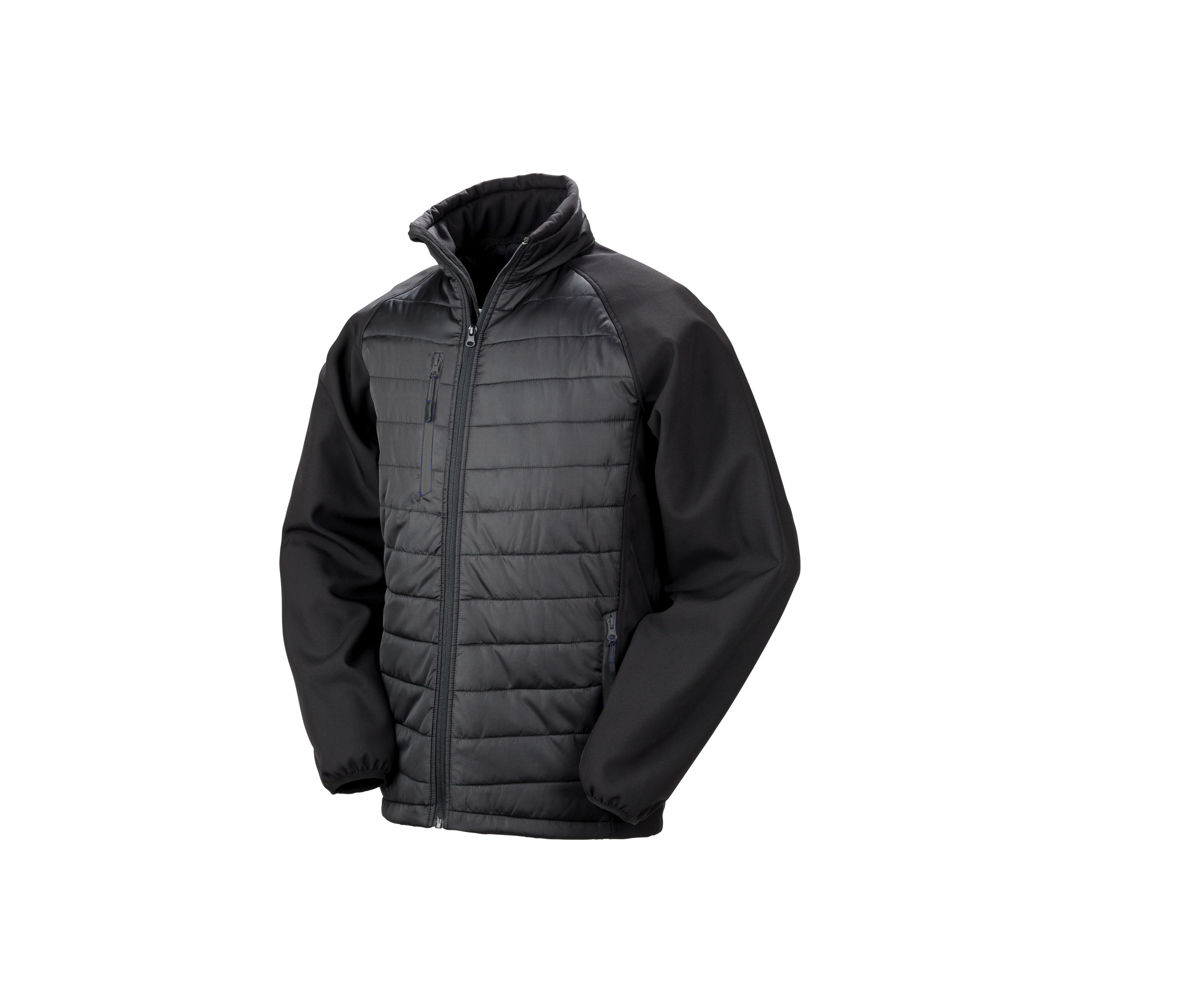 BLACK COMPASS PADDED SOFTSHELL JACKET - vue 3