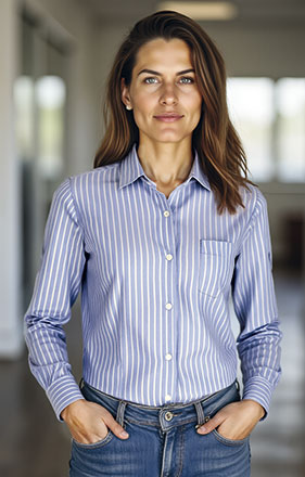 Chemise à rayures M/L Femme CORPORATION