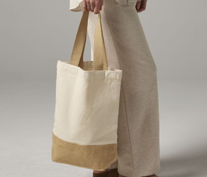 JUTE BASE CANVAS SHOPPER
