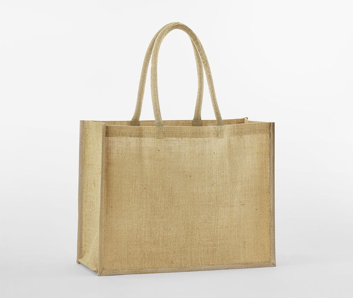 NATURAL STARCHED JUTE CLASSIC SHOPPER - vue 2