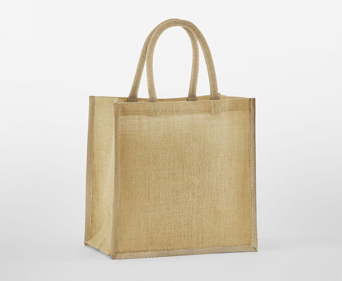NATURAL STARCHED JUTE MINI GIFT BAG - vue 2