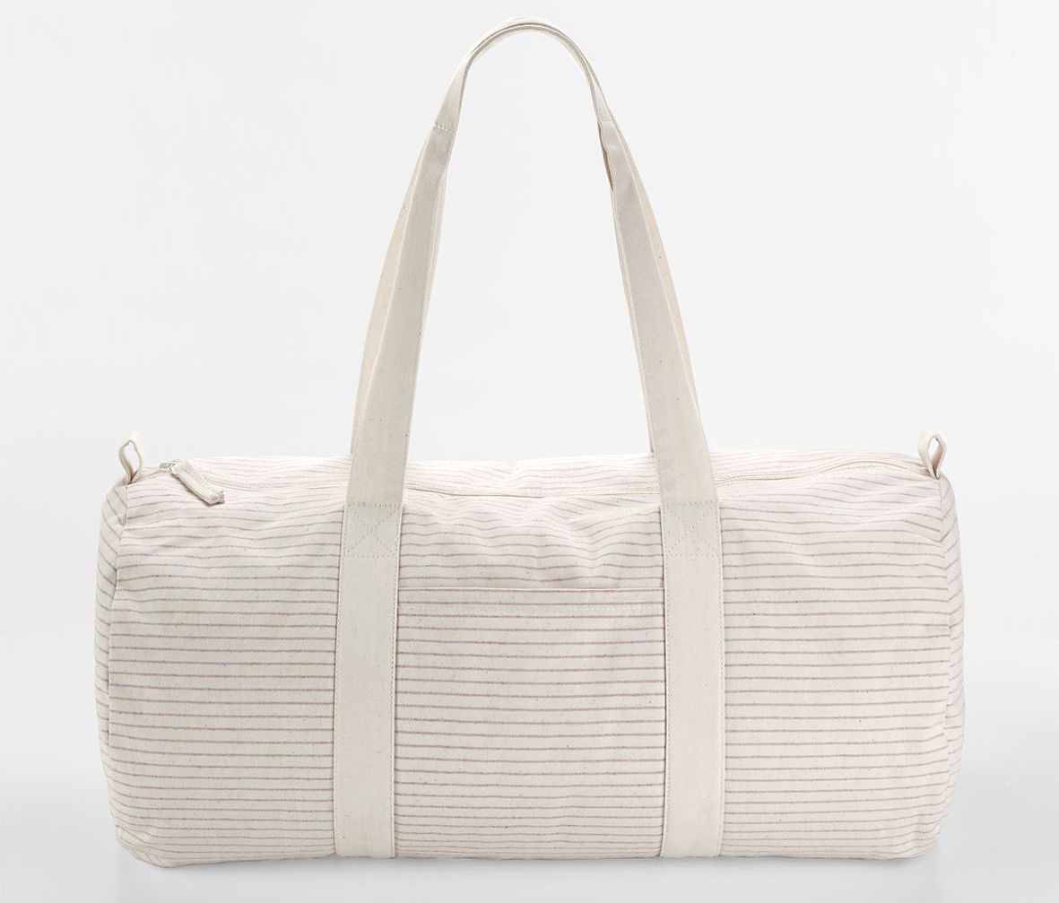 STRIPED ORGANIC COTTON BARREL BAG - vue 3